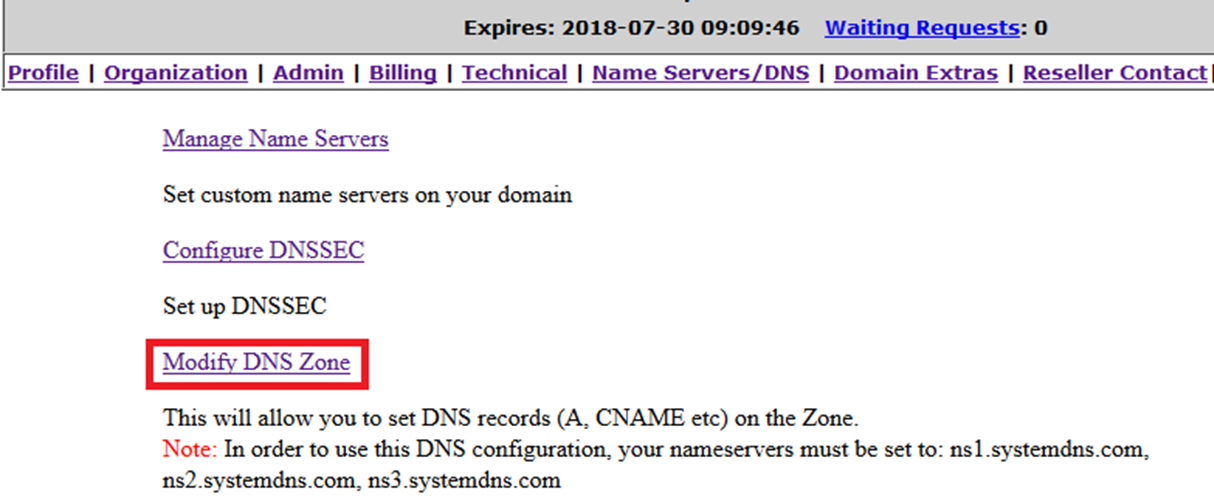 set dns records